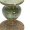 Hello Honey® Distressed Green 2-Tone Sculptural Terracotta Pillar Candle Holder